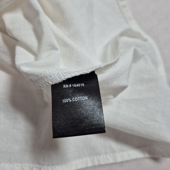 Calessa Women's Top Size XL White Blue Embroidered Crew Neck 3/4 Sleeve Tunic 27 - Picture 8 of 13